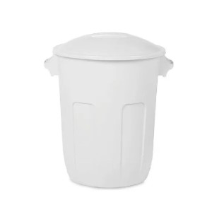 LIXEIRA  BCA  C/ TAMPA BASICA  58 LITROS  PLASUTIL