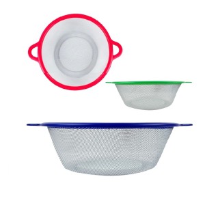 PENEIRA COADOR TELA  C/ALCA PLAST. MED.22,5CM