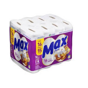 PAPEL HIGIENICO MAXPURE FL.DPL ECON. C/ ALÇA -PC.C/16UNID