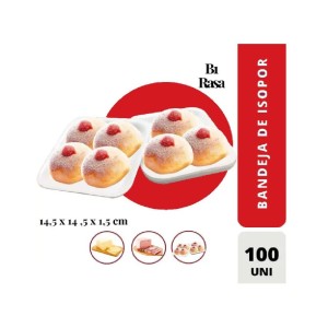 B1R - BANDEJA RASA - PC.C/100UN - SPUMAPAC