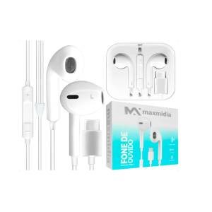 FONE DE OUVIDO IN EAR TIPO C C/MICROFONE -  MAXMIDIA