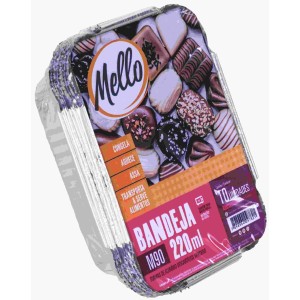 MELLO - POTE E TAMPA RETANGULAR DESC. DE ALUMINIO 220ML M90 PC. C/10CJ