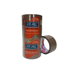 0021 - 4 ROLOS DE  FITA ADESIVA 45MMX40M PC. C/4UN MR - FIT PEL