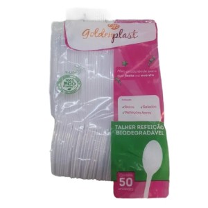 COLHER (GP) MEDIA REFEICAO BRANCA  LINHALEVE   PC.C/50 GOLDENPLAST