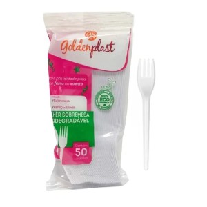 GARFO SOBREMESA BRANCO PC. C/50UN - GOLDENPLAST