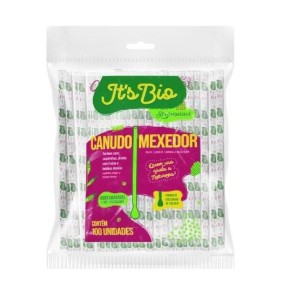 STRAW - CANUDO SACHE 6MM MEXEDOR - BIO PT.100UN