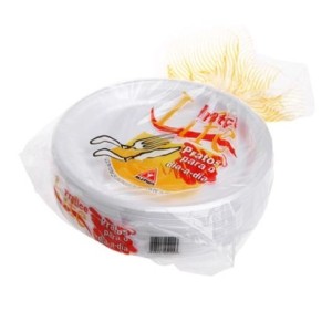 PRATO DE ISOPOR  PL-23 - M23 - PCT C/ 25UN MEIWA